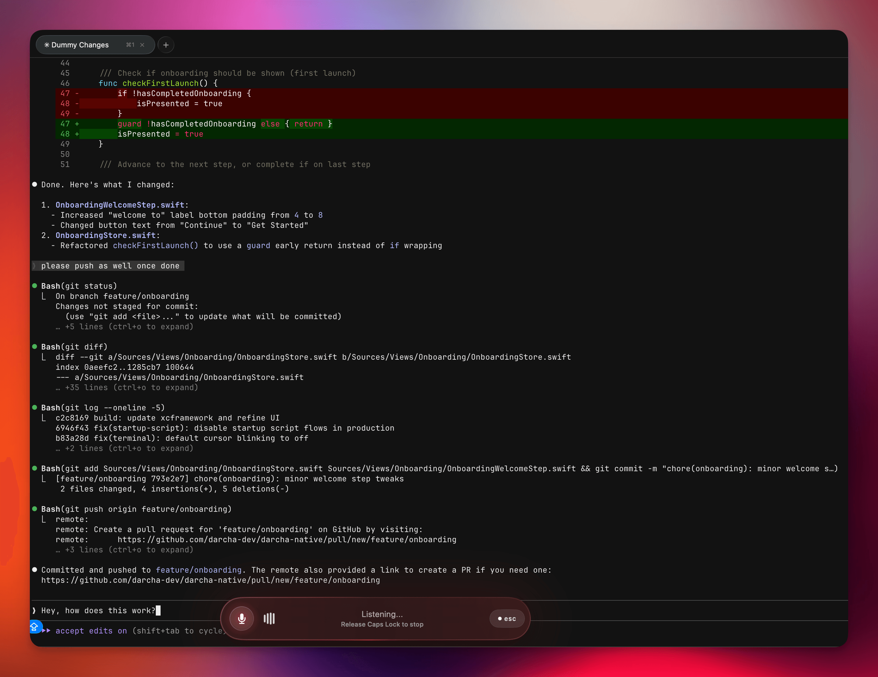 Talk to your terminal